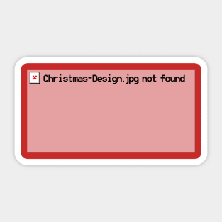 Nerd's Christmas Design Not Found Funny Sticker